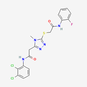 2-[(5-{2-[(2,3-dichlorophenyl)amino]-2-oxoethyl}-4-methyl-4H-1,2,4-triazol-3-yl)thio]-N-(2-fluorophenyl)acetamide