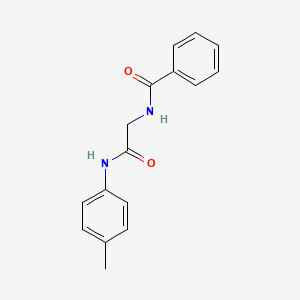molecular formula C16H16N2O2 B3498981 N-{2-[(4-methylphenyl)amino]-2-oxoethyl}benzamide 