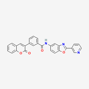 3-(2-oxo-2H-chromen-3-yl)-N-[2-(3-pyridinyl)-1,3-benzoxazol-5-yl]benzamide