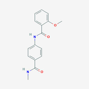 molecular formula C16H16N2O3 B349902 2-methoxy-N-{4-[(methylamino)carbonyl]phenyl}benzamide CAS No. 923725-72-8