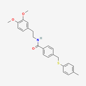 N-[2-(3,4-dimethoxyphenyl)ethyl]-4-{[(4-methylphenyl)thio]methyl}benzamide