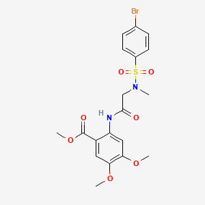 molecular formula C19H21BrN2O7S B3499040 methyl 2-({N-[(4-bromophenyl)sulfonyl]-N-methylglycyl}amino)-4,5-dimethoxybenzoate 
