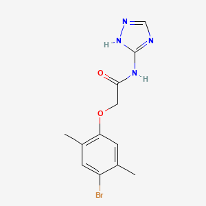 molecular formula C12H13BrN4O2 B3499043 2-(4-bromo-2,5-dimethylphenoxy)-N-4H-1,2,4-triazol-3-ylacetamide 