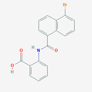 molecular formula C18H12BrNO3 B3499044 2-[(5-bromo-1-naphthoyl)amino]benzoic acid 