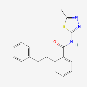 molecular formula C18H17N3OS B3499063 N-(5-methyl-1,3,4-thiadiazol-2-yl)-2-(2-phenylethyl)benzamide 