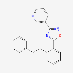 molecular formula C21H17N3O B3499065 3-{5-[2-(2-phenylethyl)phenyl]-1,2,4-oxadiazol-3-yl}pyridine 