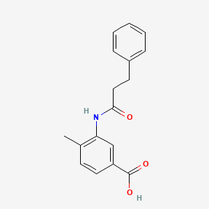 molecular formula C17H17NO3 B3499074 4-methyl-3-[(3-phenylpropanoyl)amino]benzoic acid 