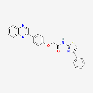 N-(4-phenyl-1,3-thiazol-2-yl)-2-[4-(2-quinoxalinyl)phenoxy]acetamide