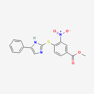 methyl 3-nitro-4-[(4-phenyl-1H-imidazol-2-yl)thio]benzoate