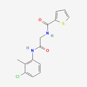 molecular formula C14H13ClN2O2S B3499129 N-{2-[(3-chloro-2-methylphenyl)amino]-2-oxoethyl}-2-thiophenecarboxamide 