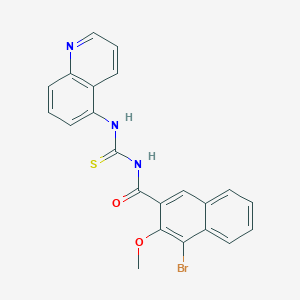 4-bromo-3-methoxy-N-[(5-quinolinylamino)carbonothioyl]-2-naphthamide