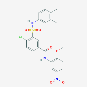 4-chloro-3-{[(3,4-dimethylphenyl)amino]sulfonyl}-N-(2-methoxy-5-nitrophenyl)benzamide