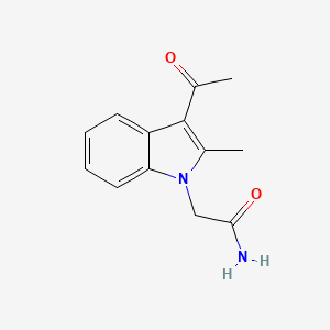 molecular formula C13H14N2O2 B3499184 2-(3-acetyl-2-methyl-1H-indol-1-yl)acetamide 