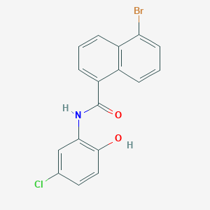 molecular formula C17H11BrClNO2 B3499190 5-bromo-N-(5-chloro-2-hydroxyphenyl)-1-naphthamide 