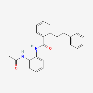 molecular formula C23H22N2O2 B3499223 N-[2-(acetylamino)phenyl]-2-(2-phenylethyl)benzamide 