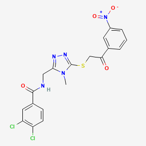 3,4-dichloro-N-[(4-methyl-5-{[2-(3-nitrophenyl)-2-oxoethyl]thio}-4H-1,2,4-triazol-3-yl)methyl]benzamide
