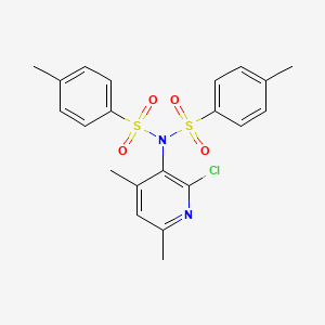 molecular formula C21H21ClN2O4S2 B3499264 N-(2-chloro-4,6-dimethylpyridin-3-yl)-4-methyl-N-[(4-methylphenyl)sulfonyl]benzenesulfonamide 
