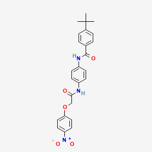 molecular formula C25H25N3O5 B3499271 4-tert-butyl-N-(4-{[(4-nitrophenoxy)acetyl]amino}phenyl)benzamide 