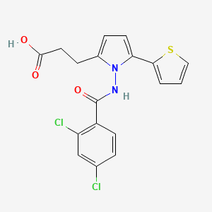 3-[1-[(2,4-dichlorobenzoyl)amino]-5-(2-thienyl)-1H-pyrrol-2-yl]propanoic acid