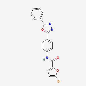 5-bromo-N-[4-(5-phenyl-1,3,4-oxadiazol-2-yl)phenyl]-2-furamide