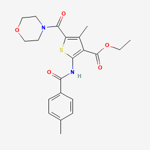 ethyl 4-methyl-2-[(4-methylbenzoyl)amino]-5-(4-morpholinylcarbonyl)-3-thiophenecarboxylate