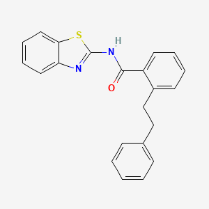 molecular formula C22H18N2OS B3499311 N-1,3-benzothiazol-2-yl-2-(2-phenylethyl)benzamide 