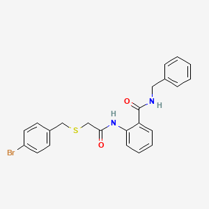 N-benzyl-2-({[(4-bromobenzyl)thio]acetyl}amino)benzamide