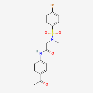 N~1~-(4-acetylphenyl)-N~2~-[(4-bromophenyl)sulfonyl]-N~2~-methylglycinamide