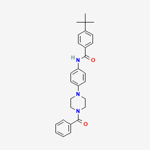 molecular formula C28H31N3O2 B3499339 N-[4-(4-benzoyl-1-piperazinyl)phenyl]-4-tert-butylbenzamide 