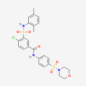 4-chloro-3-{[(2,5-dimethylphenyl)amino]sulfonyl}-N-[4-(4-morpholinylsulfonyl)phenyl]benzamide