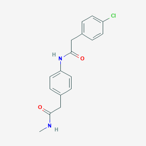 molecular formula C17H17ClN2O2 B349937 2-(4-氯苯基)-N-{4-[2-(甲基氨基)-2-氧代乙基]苯基}乙酰胺 CAS No. 1060314-22-8