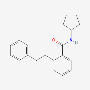 molecular formula C20H23NO B3499376 N-cyclopentyl-2-(2-phenylethyl)benzamide 