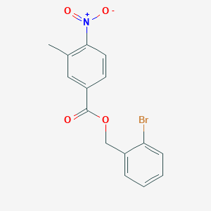 molecular formula C15H12BrNO4 B3499419 2-bromobenzyl 3-methyl-4-nitrobenzoate 