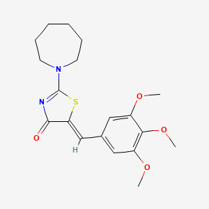 molecular formula C19H24N2O4S B3499432 2-(1-azepanyl)-5-(3,4,5-trimethoxybenzylidene)-1,3-thiazol-4(5H)-one 