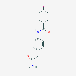 molecular formula C16H15FN2O2 B349947 4-fluoro-N-{4-[2-(methylamino)-2-oxoethyl]phenyl}benzamide CAS No. 1060314-58-0