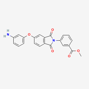 molecular formula C22H16N2O5 B3499480 methyl 3-[5-(3-aminophenoxy)-1,3-dioxo-1,3-dihydro-2H-isoindol-2-yl]benzoate 