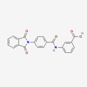 molecular formula C22H14N2O5 B3499484 3-{[4-(1,3-dioxo-1,3-dihydro-2H-isoindol-2-yl)benzoyl]amino}benzoic acid 