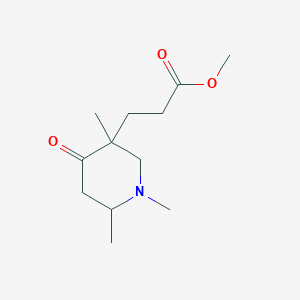 molecular formula C12H21NO3 B3499488 methyl 3-(1,3,6-trimethyl-4-oxo-3-piperidinyl)propanoate 