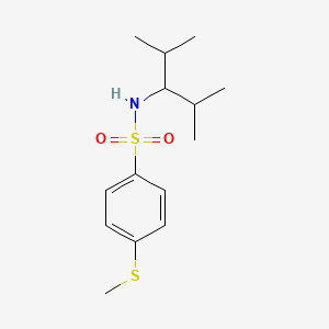 molecular formula C14H23NO2S2 B3499498 N-(1-isopropyl-2-methylpropyl)-4-(methylthio)benzenesulfonamide 