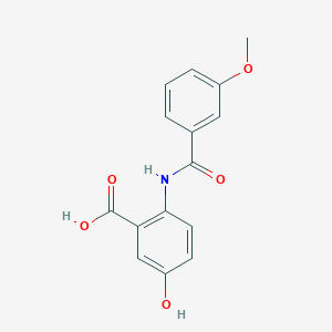 molecular formula C15H13NO5 B3499508 5-hydroxy-2-[(3-methoxybenzoyl)amino]benzoic acid 