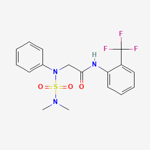 molecular formula C17H18F3N3O3S B3499517 N~2~-[(dimethylamino)sulfonyl]-N~2~-phenyl-N~1~-[2-(trifluoromethyl)phenyl]glycinamide 