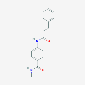 molecular formula C17H18N2O2 B349955 N-methyl-4-[(3-phenylpropanoyl)amino]benzamide CAS No. 1007799-79-2
