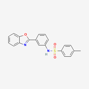 molecular formula C20H16N2O3S B3499552 N-[3-(1,3-benzoxazol-2-yl)phenyl]-4-methylbenzenesulfonamide 