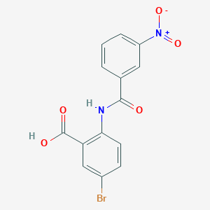 molecular formula C14H9BrN2O5 B3499604 5-bromo-2-[(3-nitrobenzoyl)amino]benzoic acid 