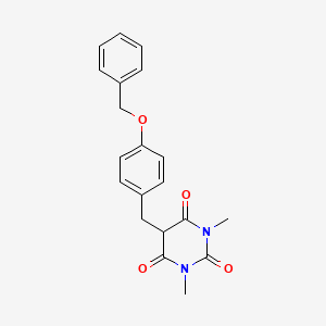 molecular formula C20H20N2O4 B3499627 5-[4-(benzyloxy)benzyl]-1,3-dimethyl-2,4,6(1H,3H,5H)-pyrimidinetrione 