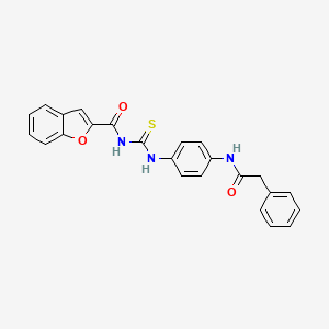 N-[({4-[(phenylacetyl)amino]phenyl}amino)carbonothioyl]-1-benzofuran-2-carboxamide
