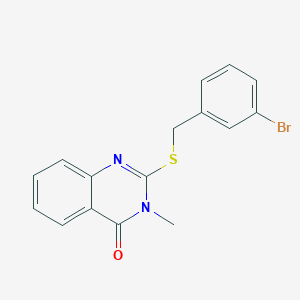 2-[(3-bromobenzyl)thio]-3-methyl-4(3H)-quinazolinone