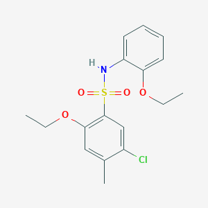 molecular formula C17H20ClNO4S B3499669 5-chloro-2-ethoxy-N-(2-ethoxyphenyl)-4-methylbenzenesulfonamide 