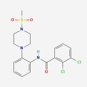 molecular formula C18H19Cl2N3O3S B3499705 2,3-dichloro-N-{2-[4-(methylsulfonyl)-1-piperazinyl]phenyl}benzamide 