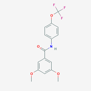 molecular formula C16H14F3NO4 B349971 3,5-dimethoxy-N-[4-(trifluoromethoxy)phenyl]benzamide CAS No. 876535-43-2